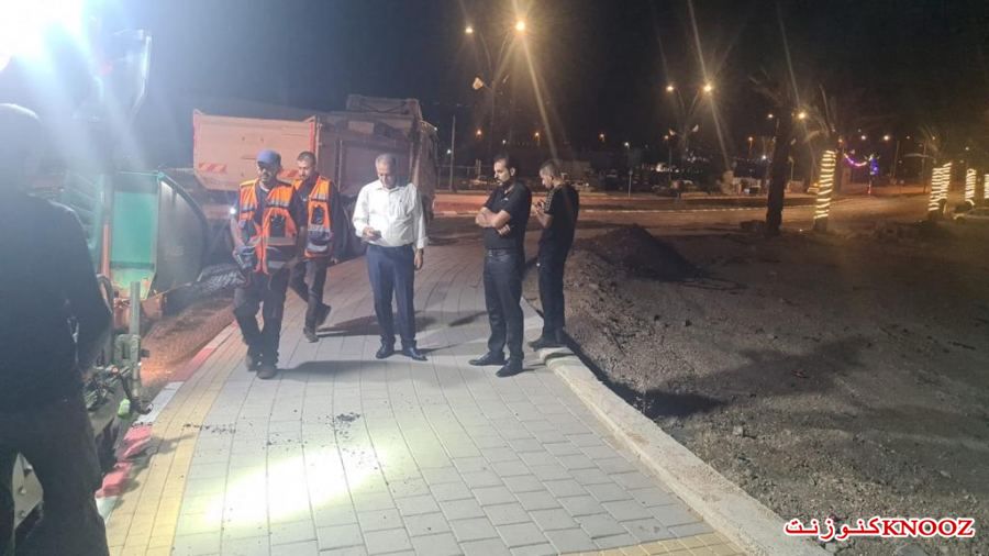 تعبيد دوار مدخل كفرقرع الرئيسي وشارع الامل